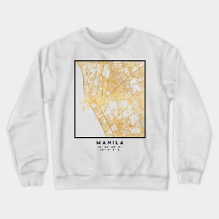 MANILA PHILIPPINES CITY STREET MAP ART Crewneck Sweatshirt